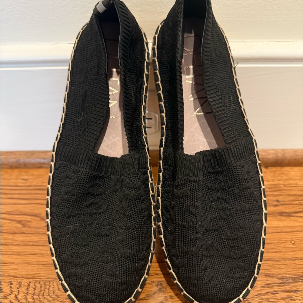 DELTAN Black Knit Espadrilles